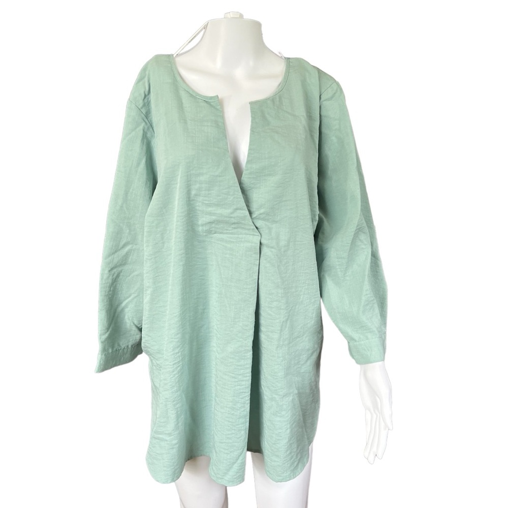 Eloquii - Womens 3/4 Sleeve Rayon Oversized Blouse Sz. 16